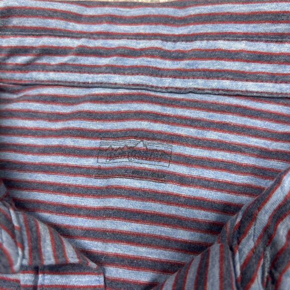 Patagonia Squeaky Clean Polo Shirt Mens Large Striped Organic Cotton 52776 - Picture 3 of 9